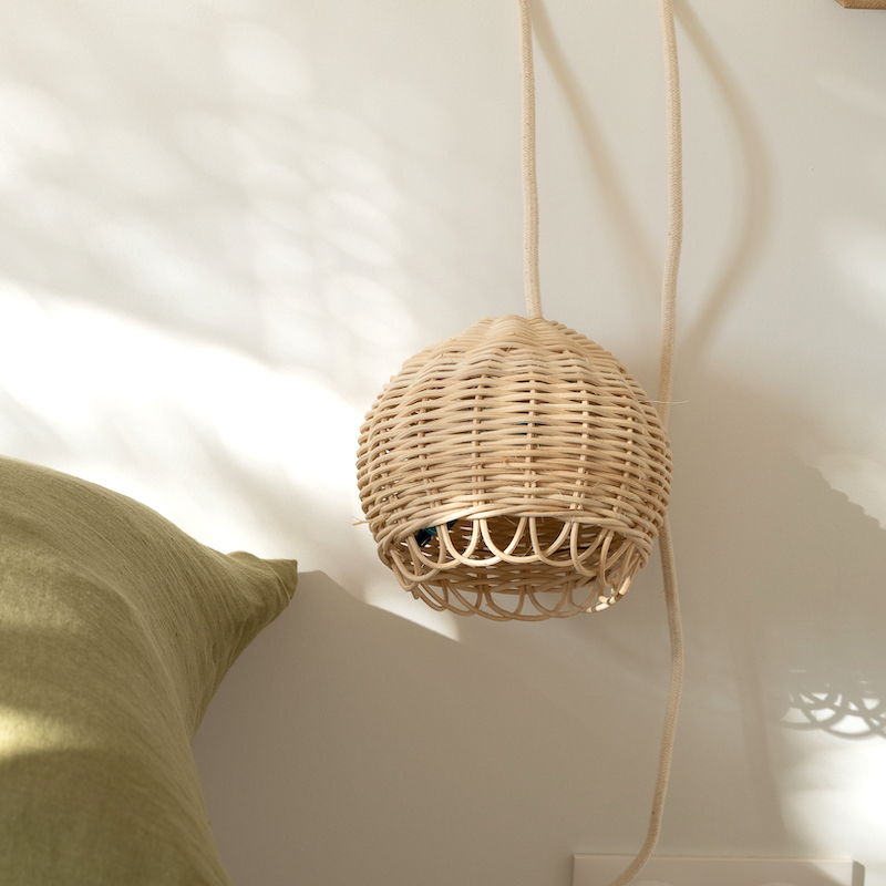 Lampe baladeuse en rotin Rosita - Le Joli Shop