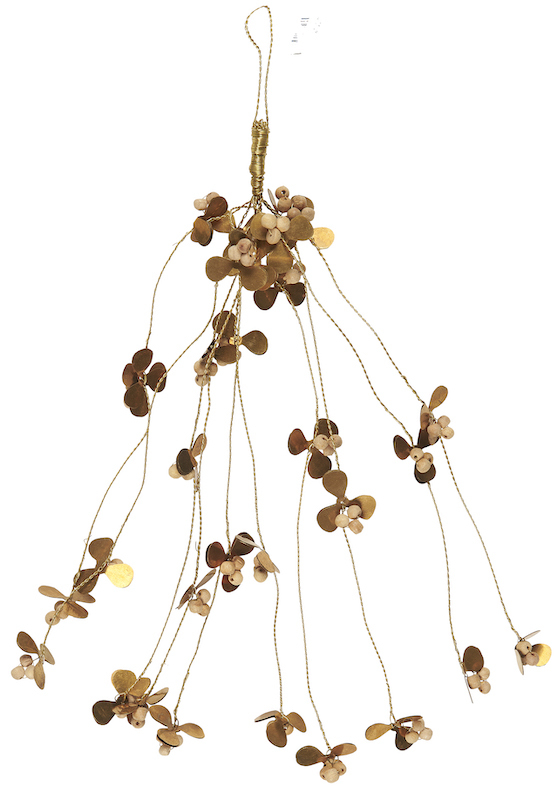 branche-de-fleurs-dorées-perles-bois