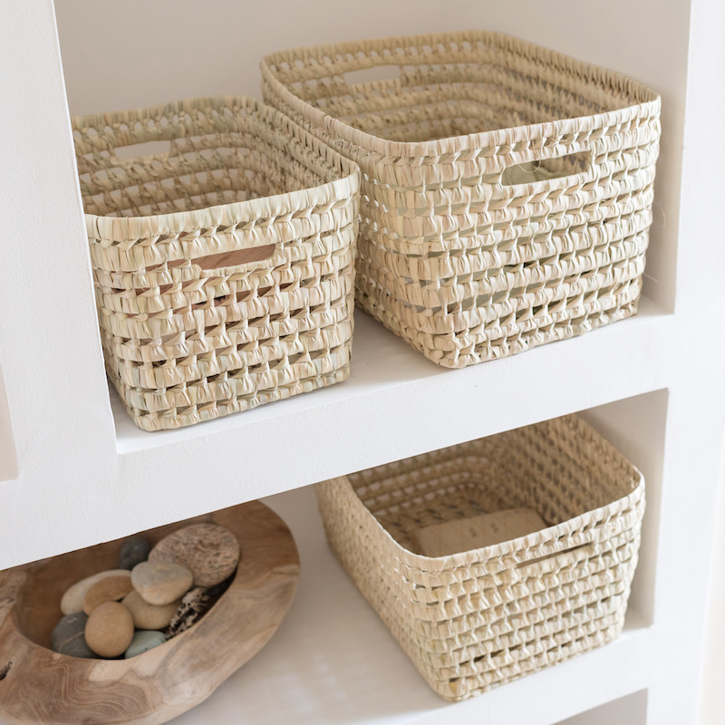 Boîtes De Rangement 10 Pièces Avec Poignées, Blanc, Panier De Rangement En  Plastique, Boîtes De Rangement