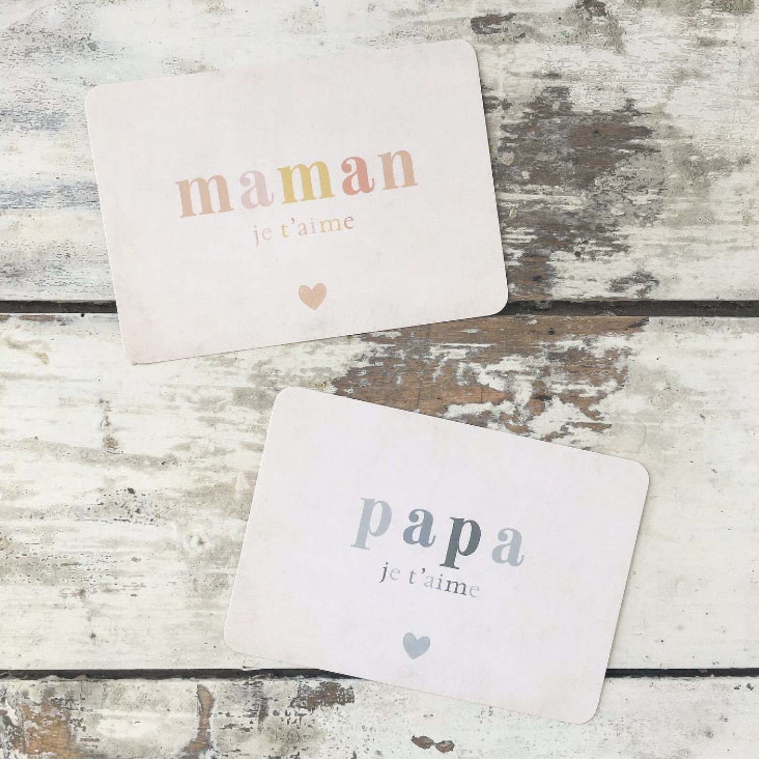 Carte Postale Maman Je T Aime Ou Papa Je T Aime Cinq Mai Le Joli Shop