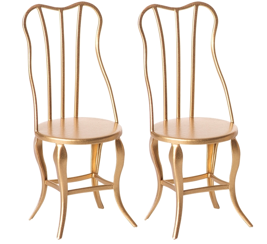 chaise-maileg-vintage-dorée