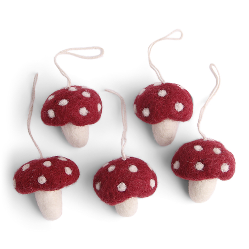 champignon-laine-noel