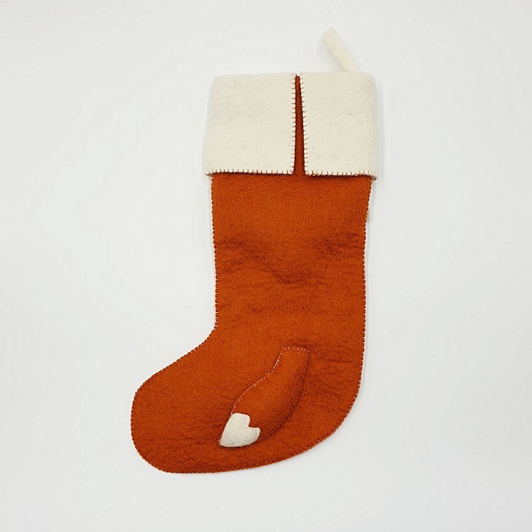 chaussette-renard-noel-laine