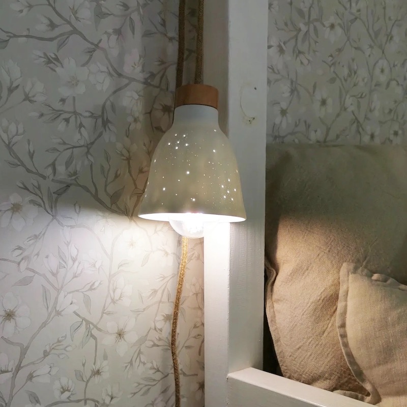 Lampe baladeuse en céramique à pois - Le Joli Shop