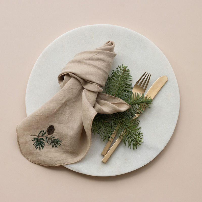 serviette-pomme-de-pin-maileg-lin