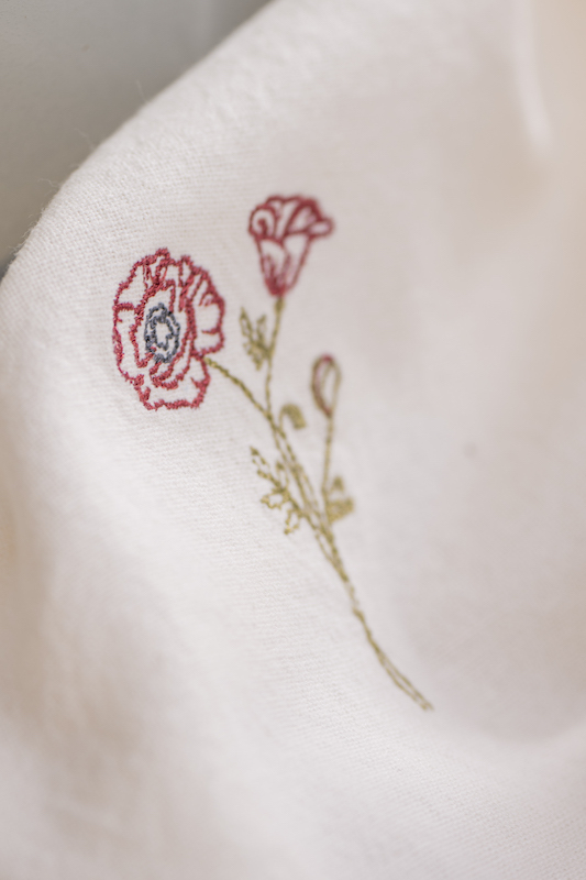 serviette-fleurs-en-coton