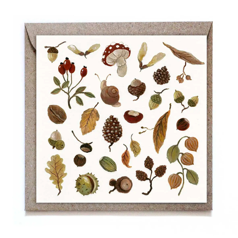 carte-postale-automne-feuilles-champignons