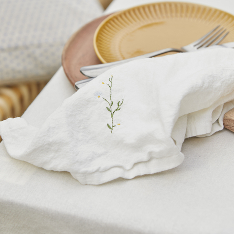 serviette-de-table-fleur