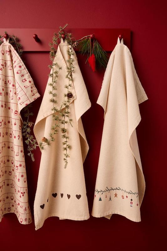 torchon-coeurs-noel